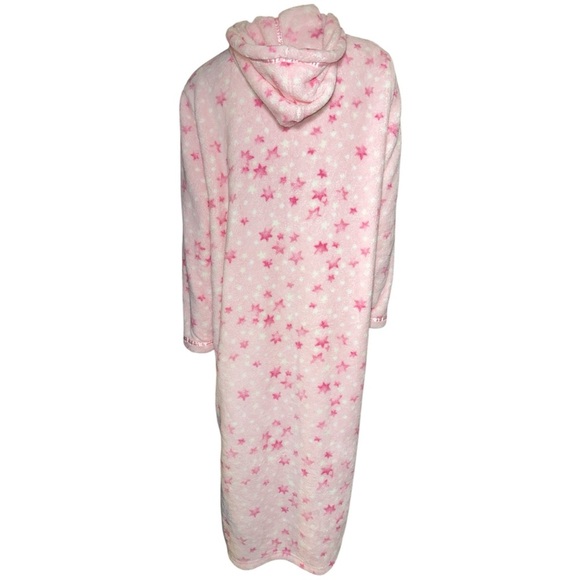 PINK women’s hooded zip-up fleece onesie size L - Picture 3 of 9